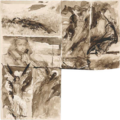 Котарбинский Вильгельм Александрович. Шесть сюжетов, объединенных на одном листе